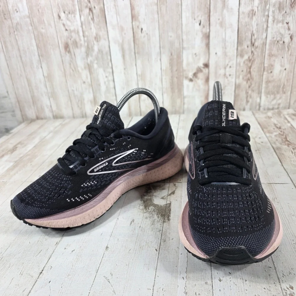 Brooks Glycerin 19 Womens Running Shoes Black Rose Gold 1203431B074 Size 7